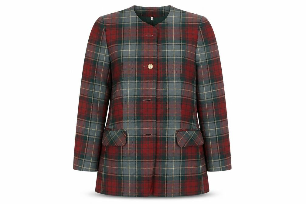 EDINBURGH Womens Multicoloured Check  Jacket  Size 12