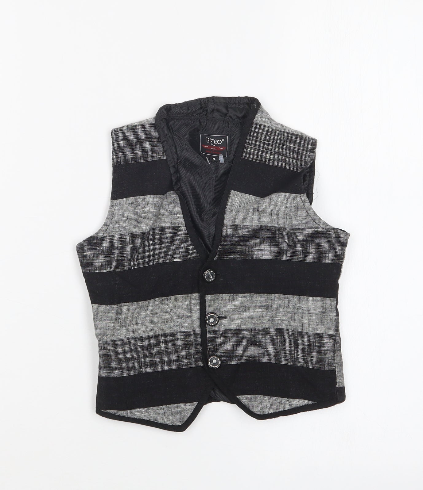 BLAZO Boys Multicoloured Striped  Jacket Waistcoat Size 4 Years