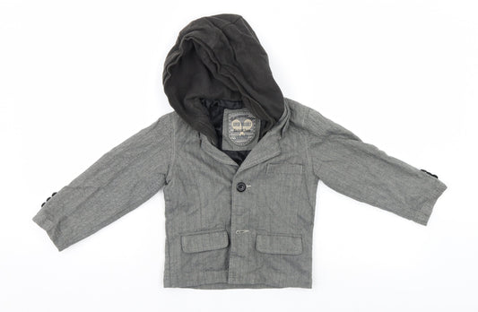Preworn Boys Grey   Pullover Hoodie Size 3-4 Years