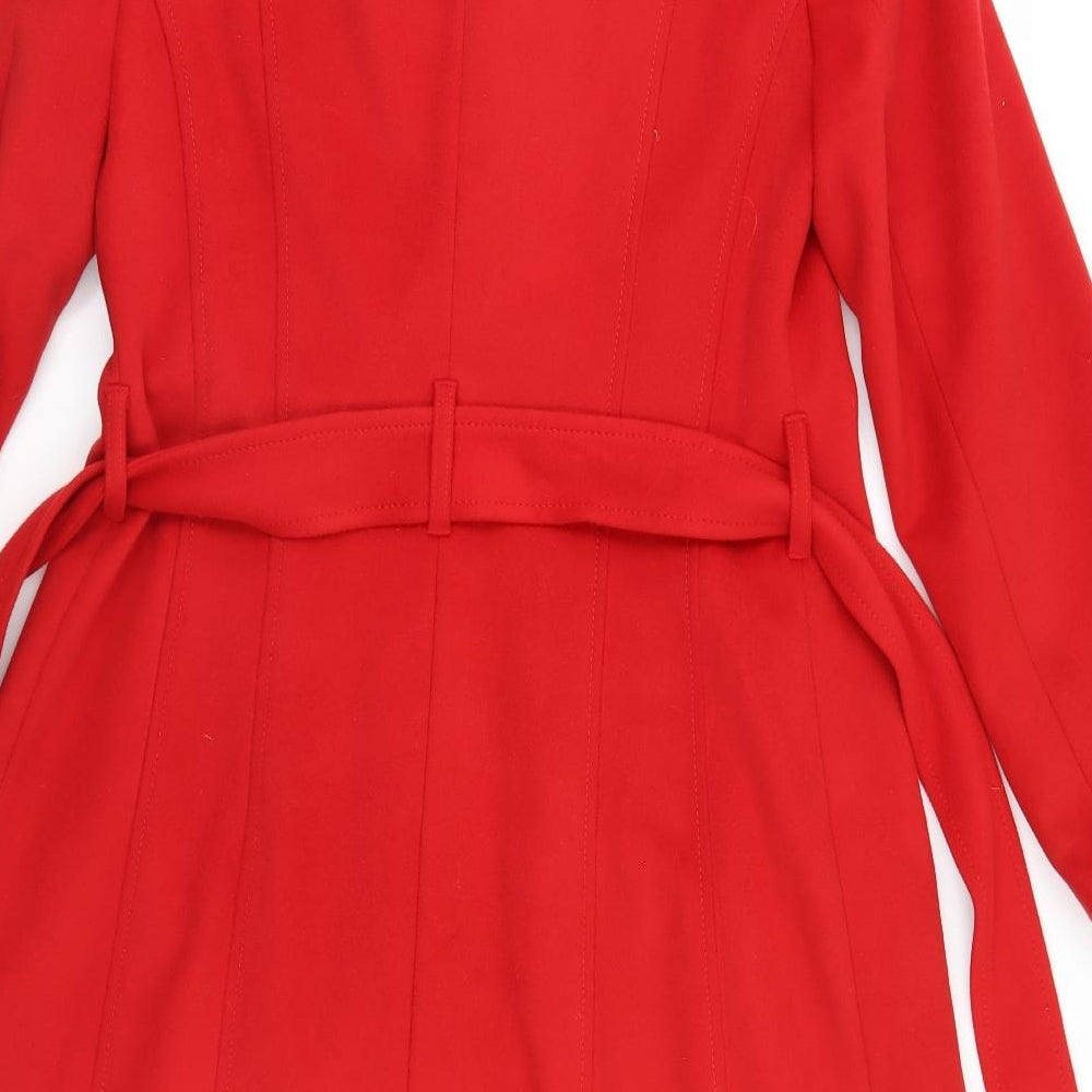 Per Una Womens Red   Overcoat Jacket Size 10