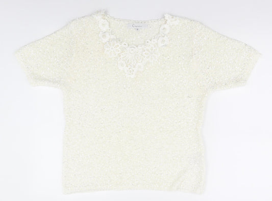 Classic Womens White   Basic T-Shirt Size M