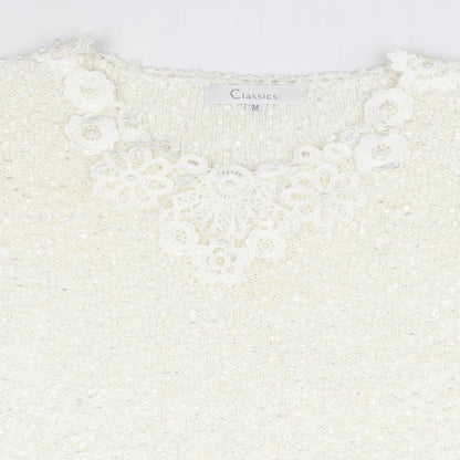Classics Womens White   Basic T-Shirt Size M
