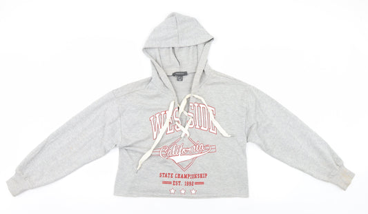 Primark Womens Grey   Pullover Hoodie Size 8
