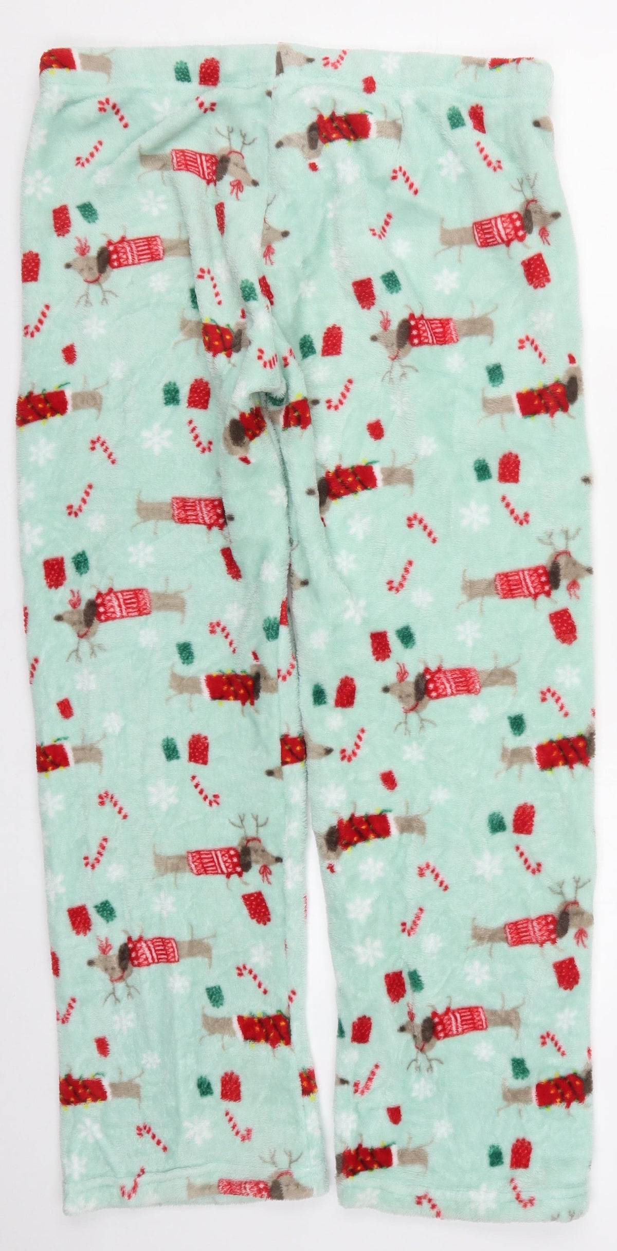 Nightfox Womens Blue   Trousers  Size M L26 in - Christmas Sausage Dog Pyjama Pants