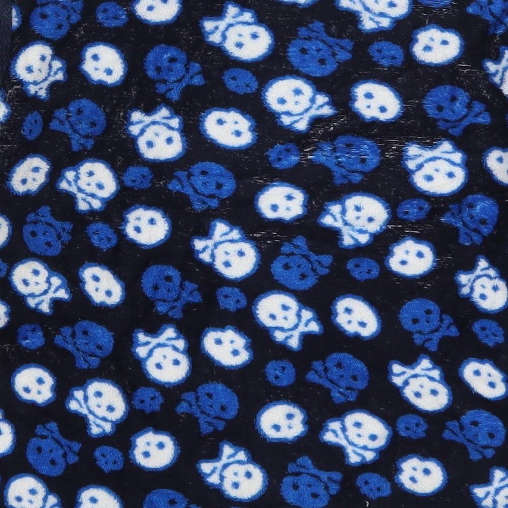 Snooze Time Boys Blue Solid   Pyjama Top Size 9-10 Years  - Skulls