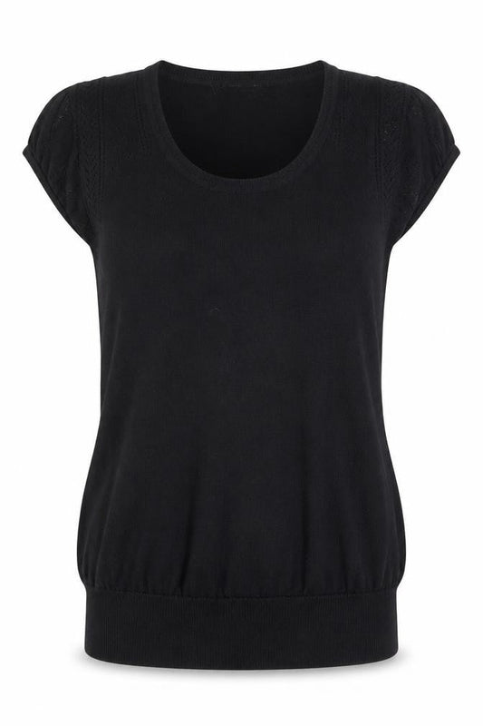 TUCHUZY ? Womens Black   Basic T-Shirt Size 12