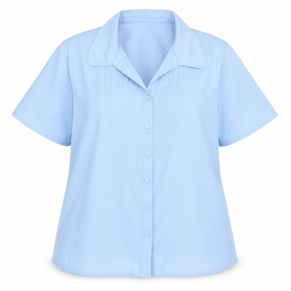 Classics Womens Blue   Basic Button-Up Size 18
