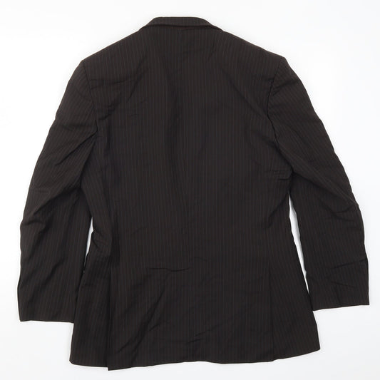 Karl Jackson Mens Brown Striped  Jacket Suit Jacket Size 38