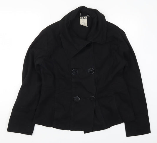 Evie Womens Black   Jacket Coat Size 16