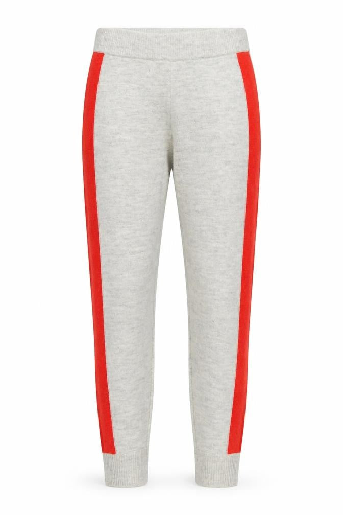 ASOS Womens Grey Striped Knit Sweatpants Trousers Size 6 L29 in - Red