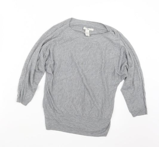 H&M Womens Grey  Knit Pullover Jumper Size 8