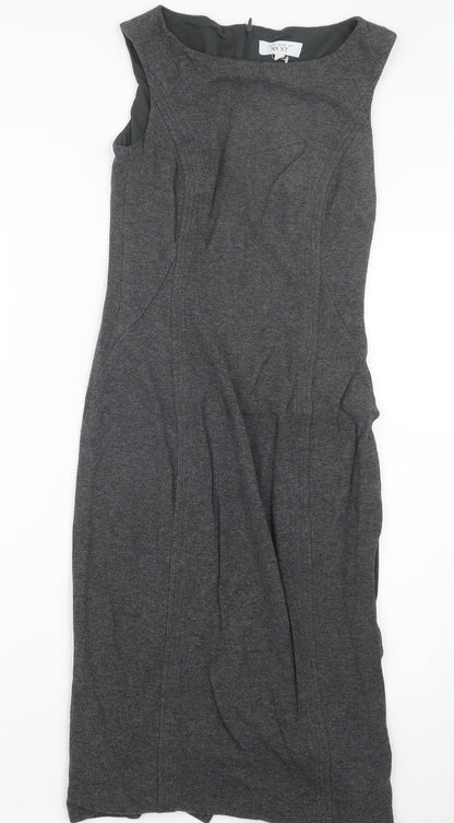 Next Womens Grey   Shirt Dress  Size 8