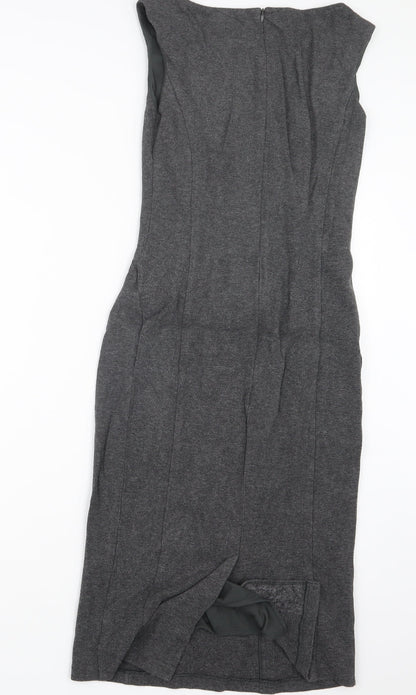 Next Womens Grey   Shirt Dress  Size 8