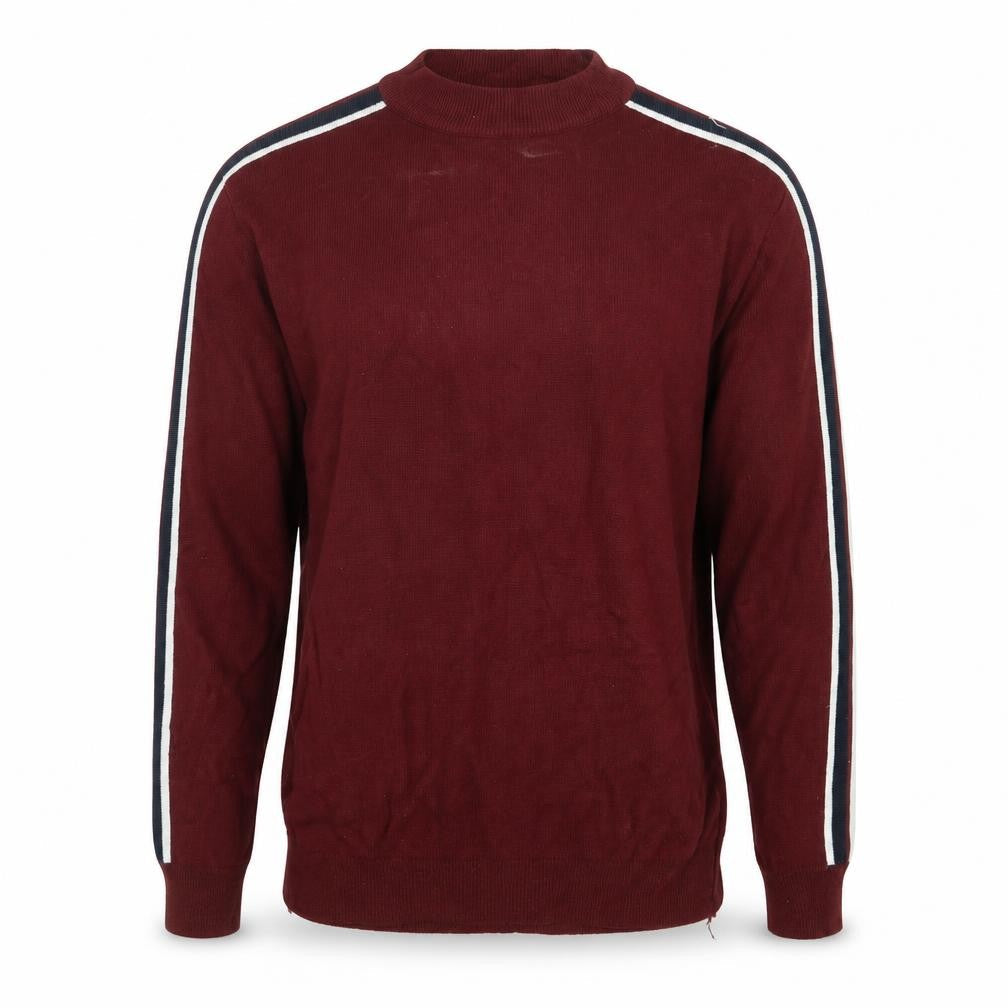 Loom Mens Red  Knit Pullover Jumper Size S
