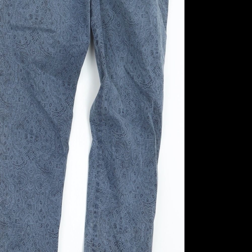 Gap Womens Blue Geometric  Chino Trousers Size 29 in L26.5 in