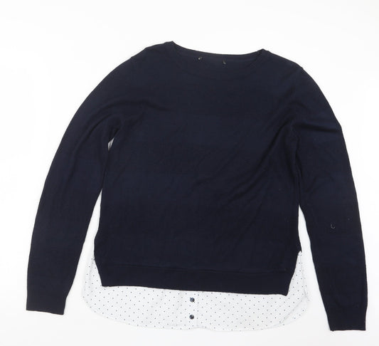 George Womens Blue  Knit Pullover Jumper Size 12