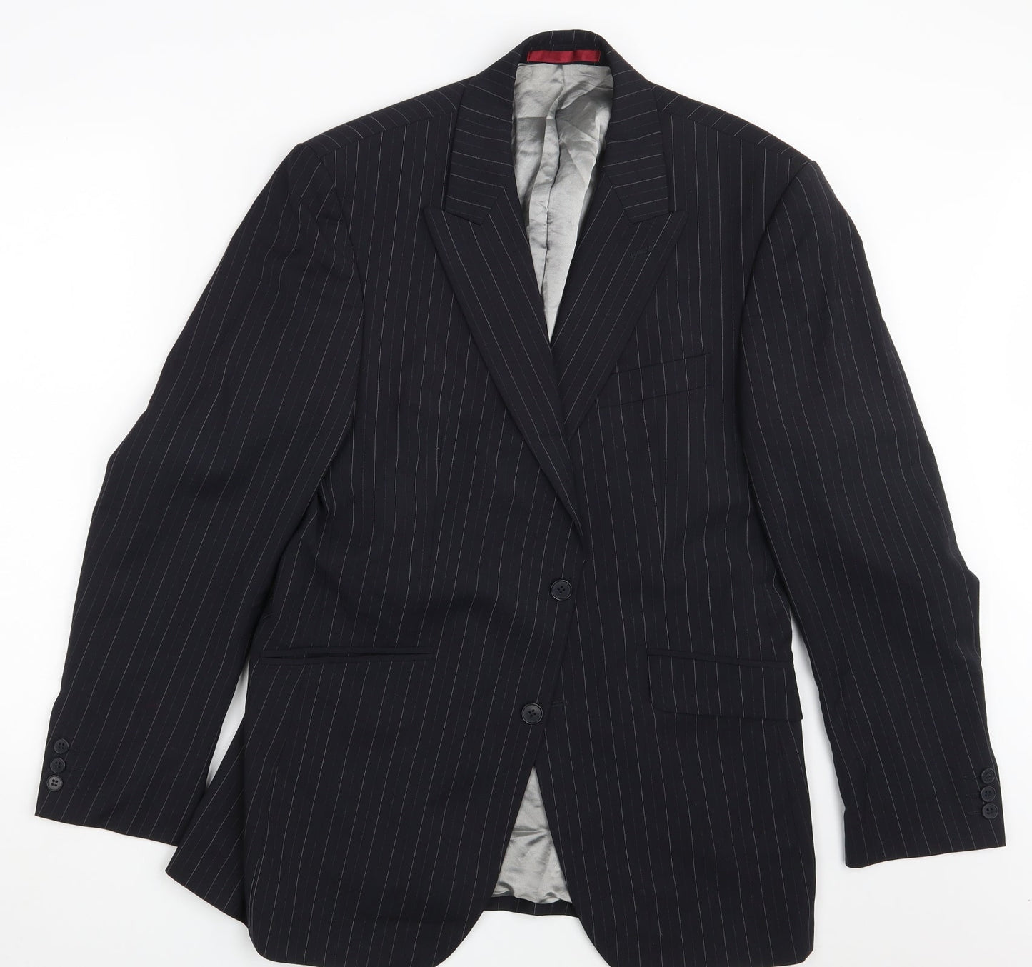 Burton Mens Black Striped  Jacket Blazer Size 40