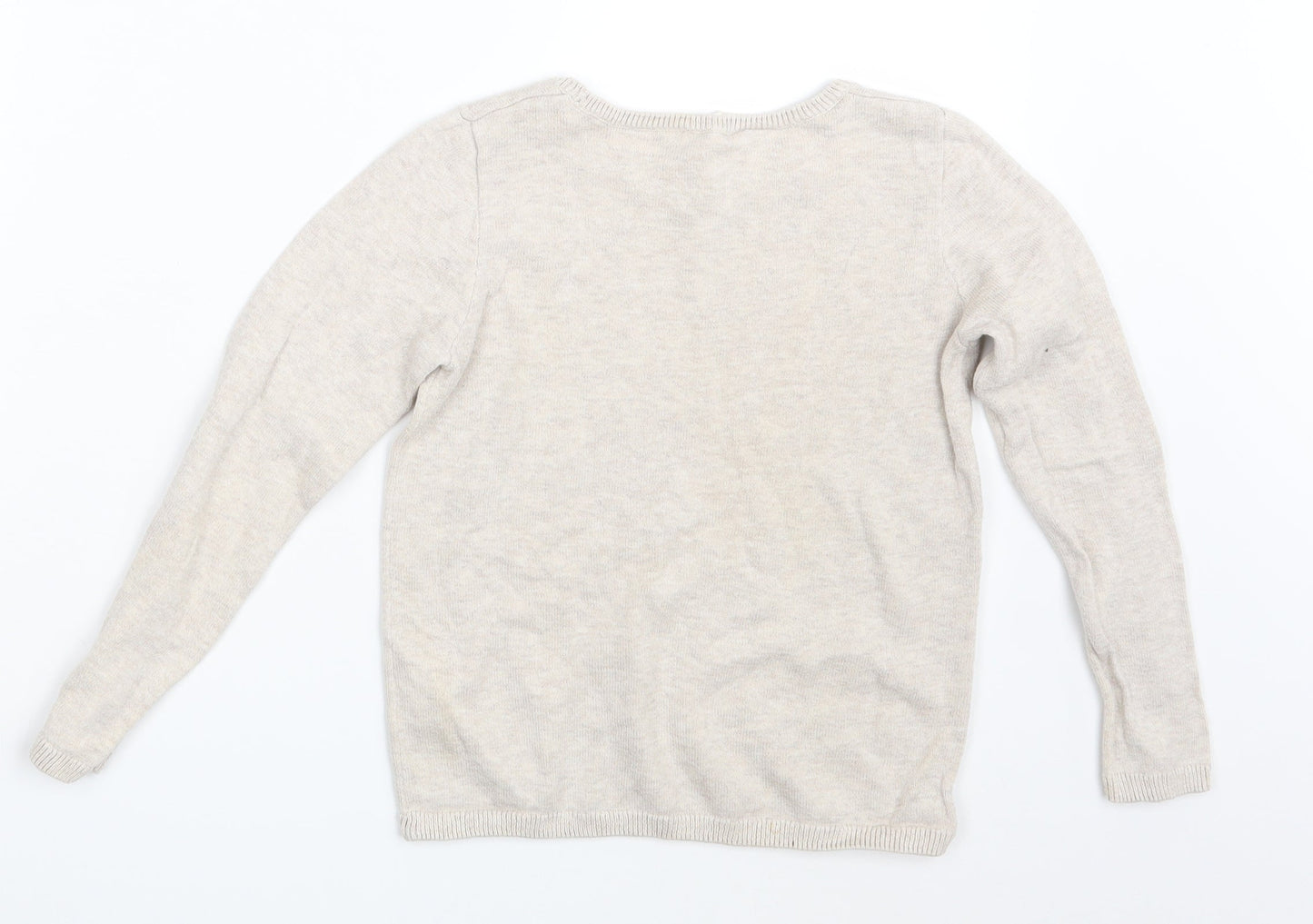 H&M Girls Beige   Pullover Sweatshirt Size 6-7 Years
