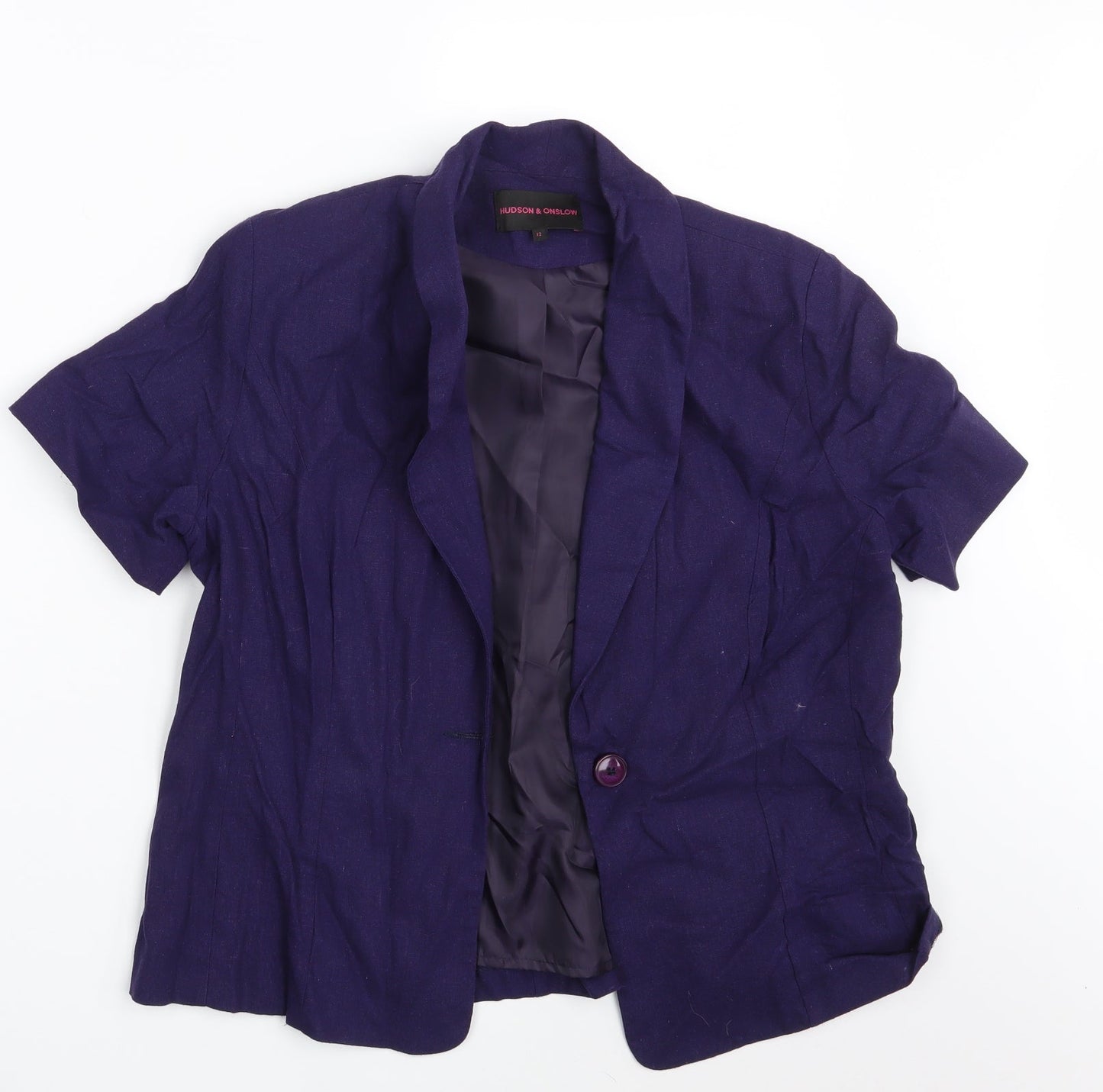 Hudson & Onslow Womens Blue   Jacket Blazer Size 12