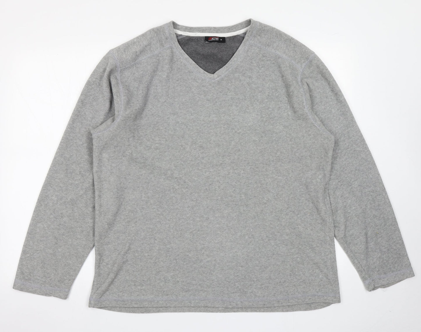 Cedar Wood State Mens Grey  Fleece Pullover Sweatshirt Size M