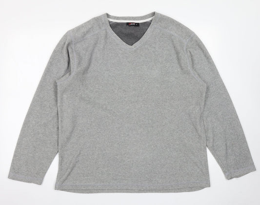 Cedar Wood State Mens Grey  Fleece Pullover Sweatshirt Size M