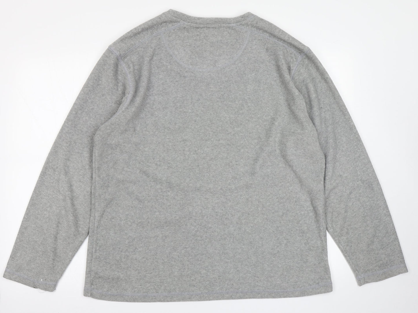 Cedar Wood State Mens Grey  Fleece Pullover Sweatshirt Size M
