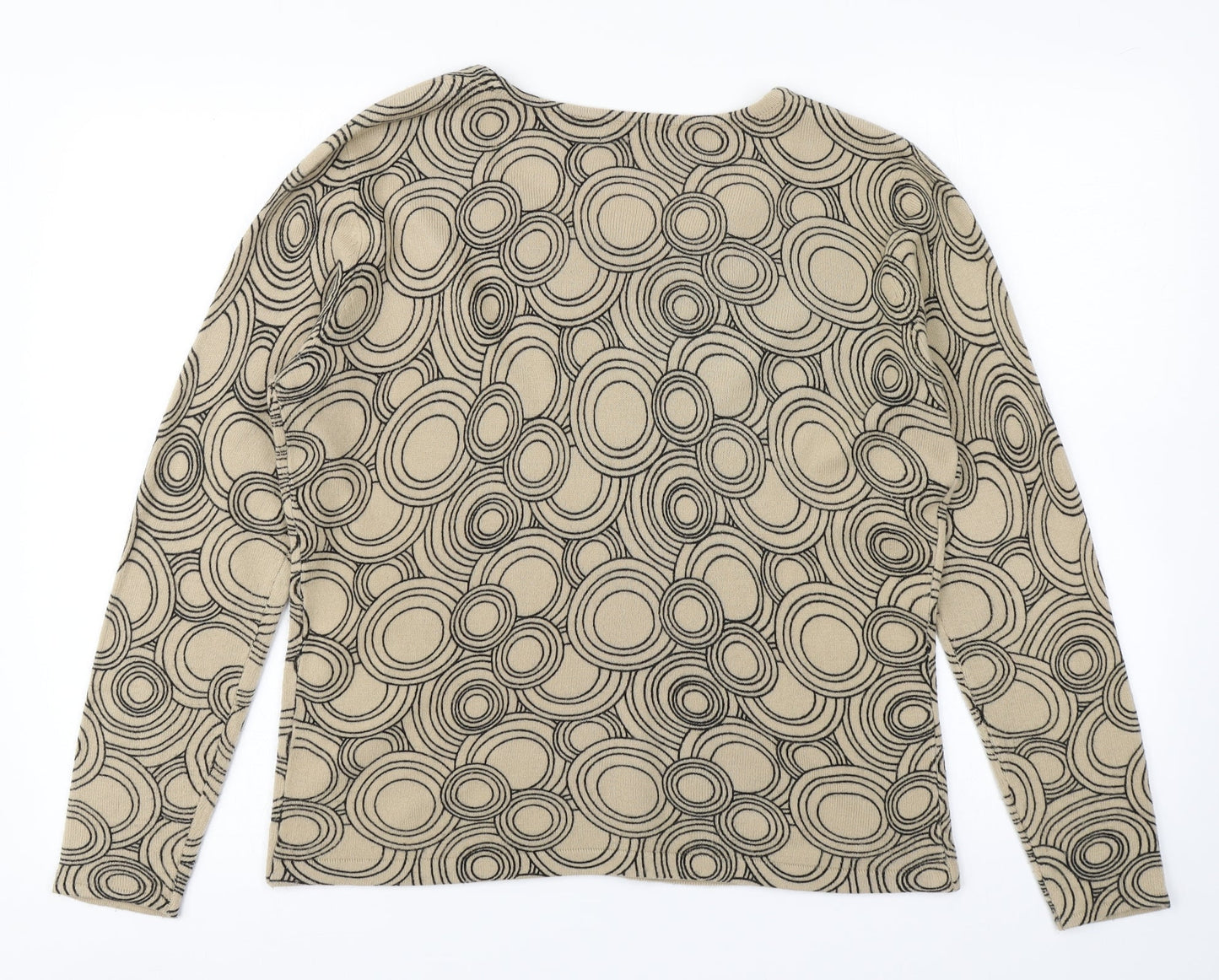 Brown Womens Gold  Knit Pullover Jumper Size S