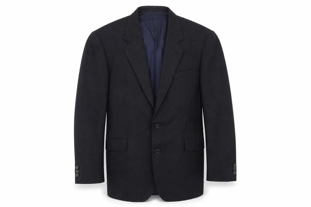 The Burton Collection Mens Blue Striped  Jacket Blazer Size 42