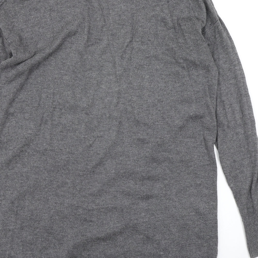 F&F Womens Grey  Knit Cardigan Jumper Size 6