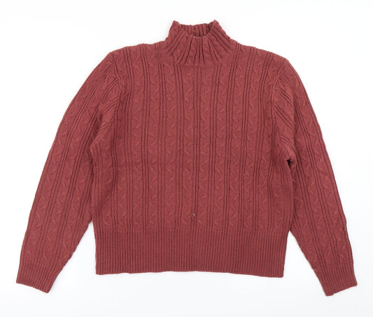 Joie de Vivre Womens Brown  Knit Pullover Jumper Size M