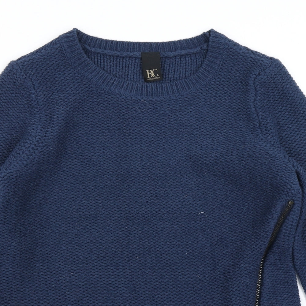 BC  Womens Blue  Knit Pullover Jumper Size 10