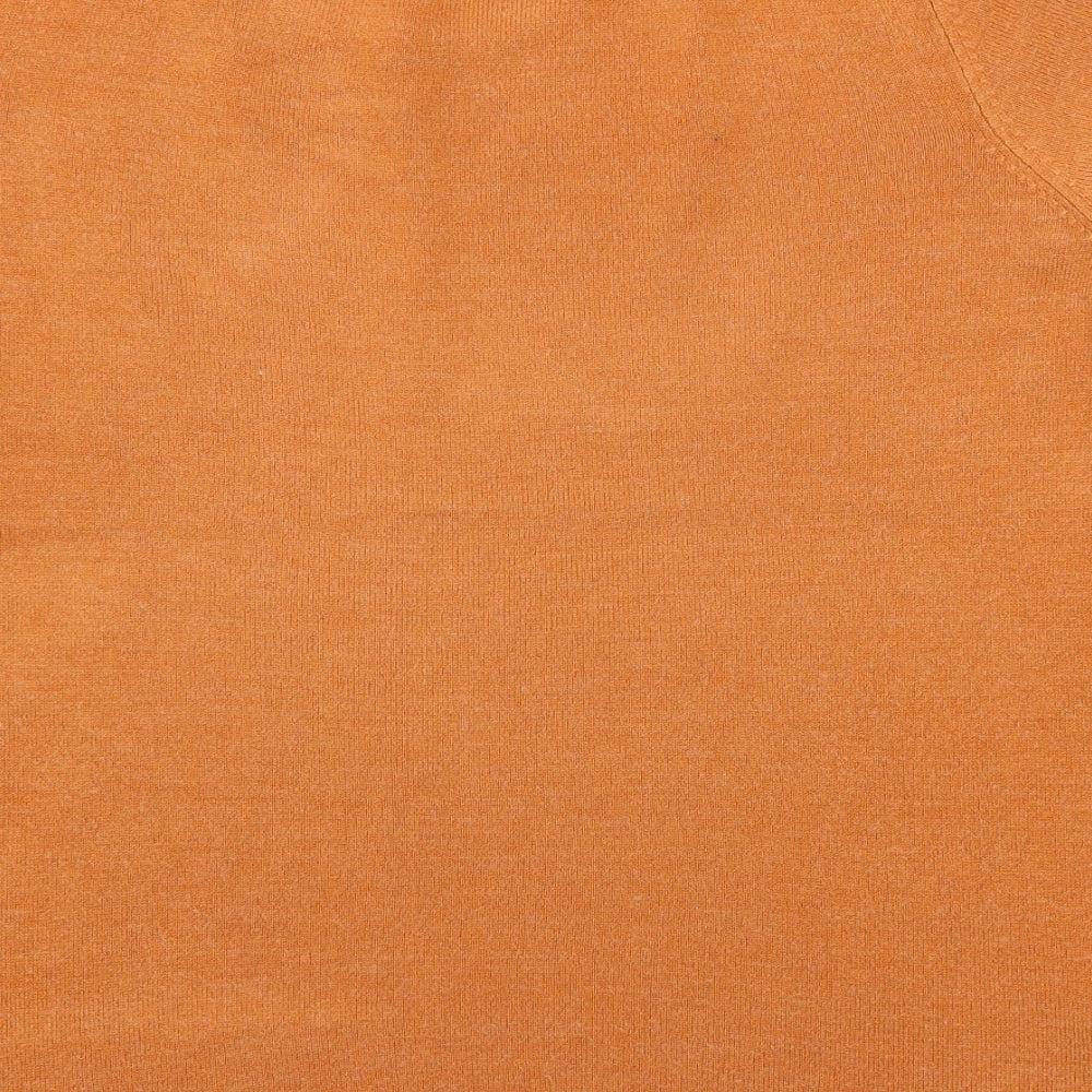 Soon Womens Orange  Knit Pullover Jumper Size 16