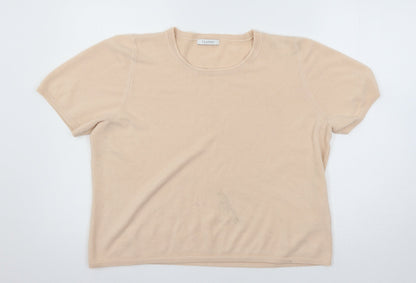 Marks & Spencer Womens Pink  Knit Basic T-Shirt Size 18