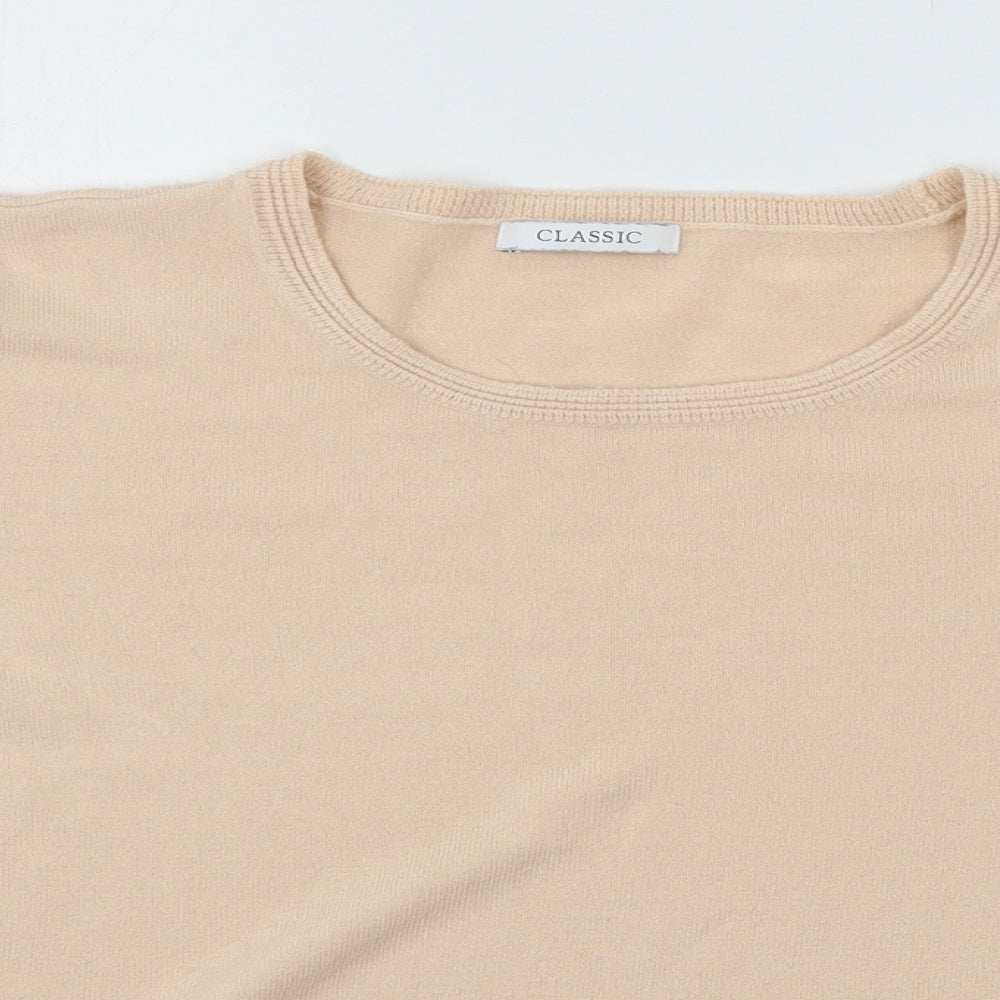 Marks and Spencer Womens Pink  Knit Basic T-Shirt Size 18