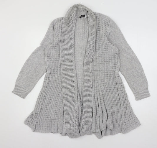 Remel Womens Grey  Knit Cardigan Jumper Size M