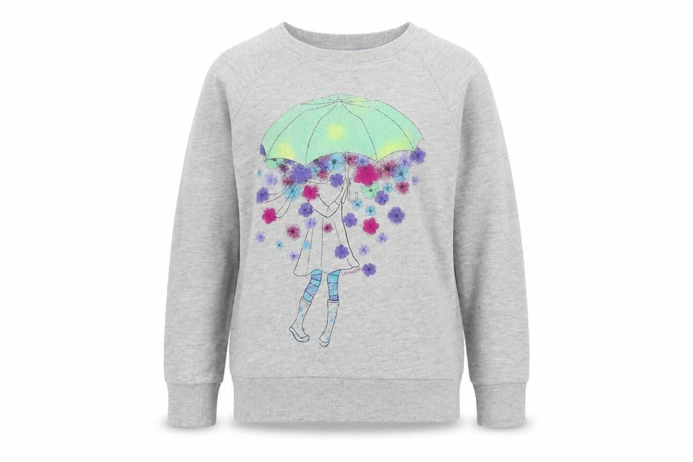 Cherokee Boys Grey  Jersey Pullover Sweatshirt Size 9-10 Years  - Umberella