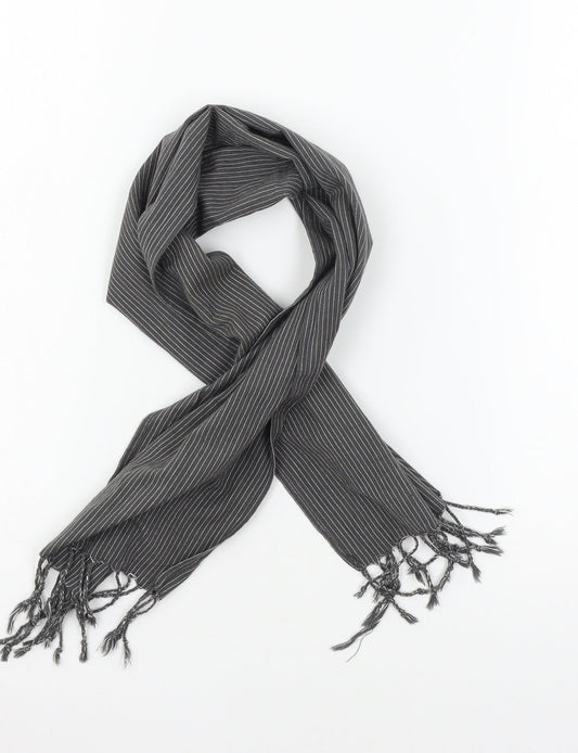 Preworn Womens Grey Striped   Scarf