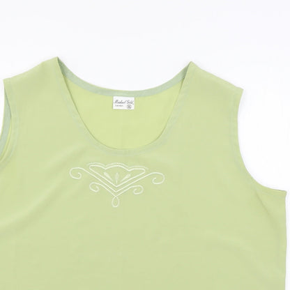 Michael Gold Womens Green   Basic Blouse Size 2XL