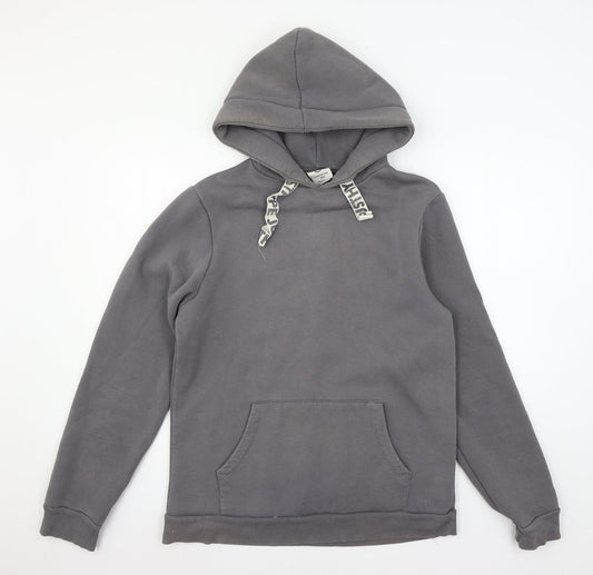 Just Hype Womens Grey  Jersey Pullover Hoodie Size 10