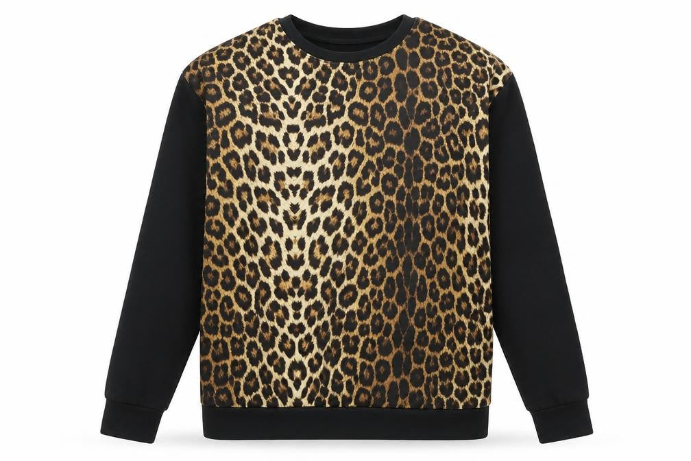 Atmosphere Womens Black Animal Print Jersey Basic T-Shirt Size 8