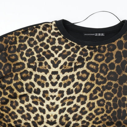 Atmosphere Womens Black Animal Print Jersey Basic T-Shirt Size 8