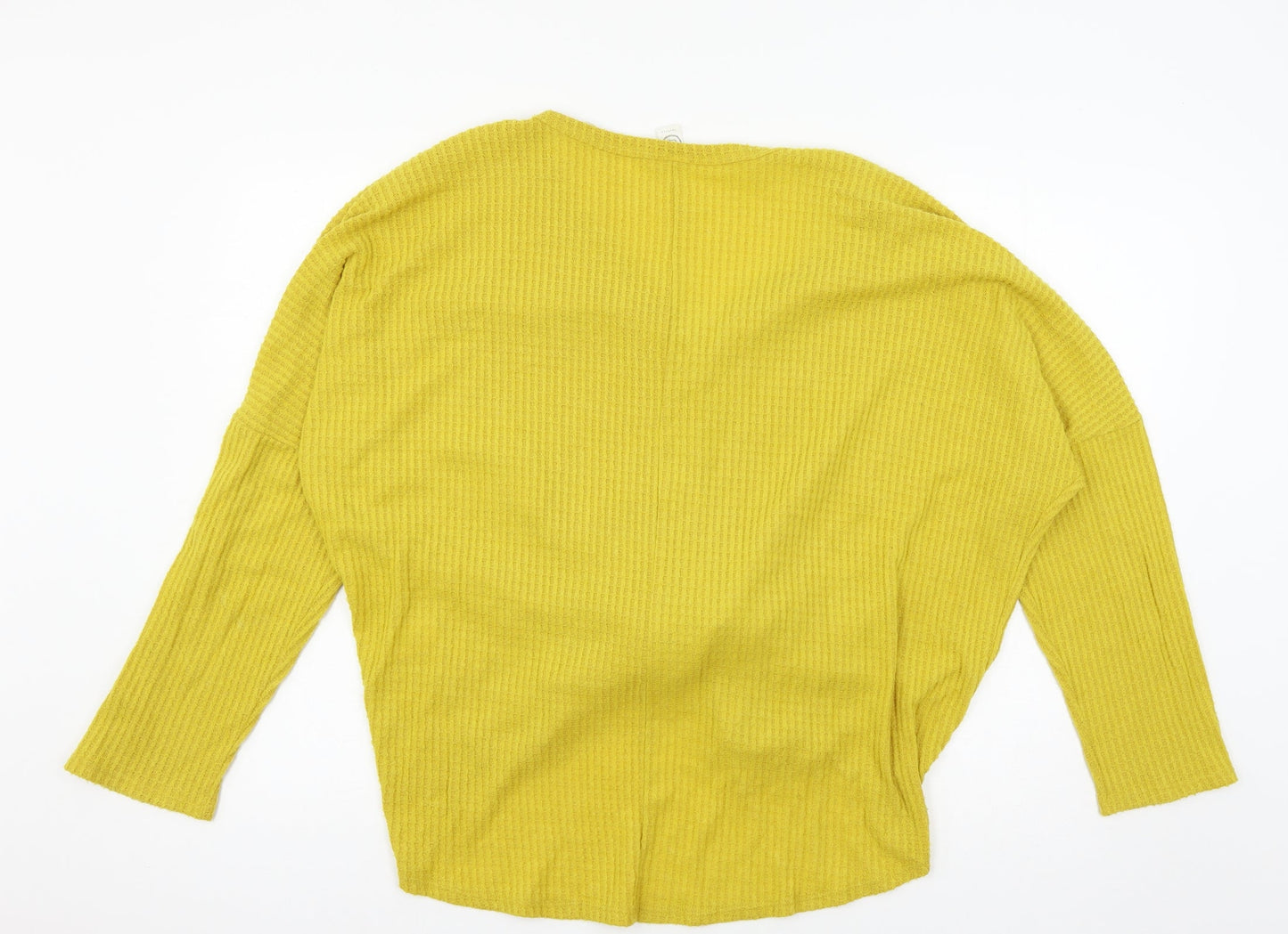 CY Womens Yellow  Knit Cardigan Jumper Size L