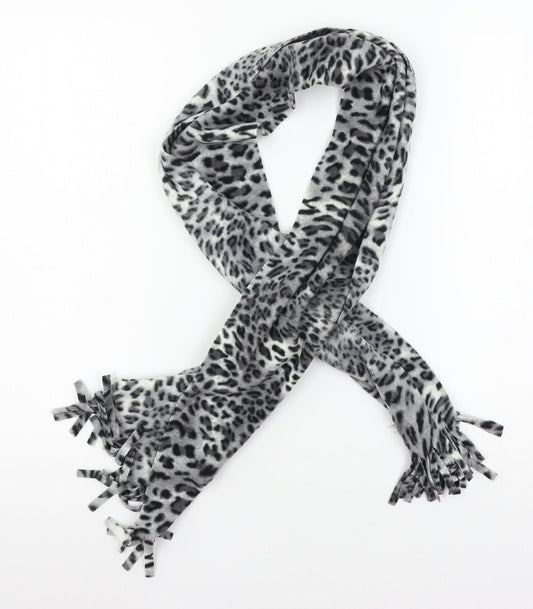 Preworn Womens Green Animal Print Fleece  Scarf