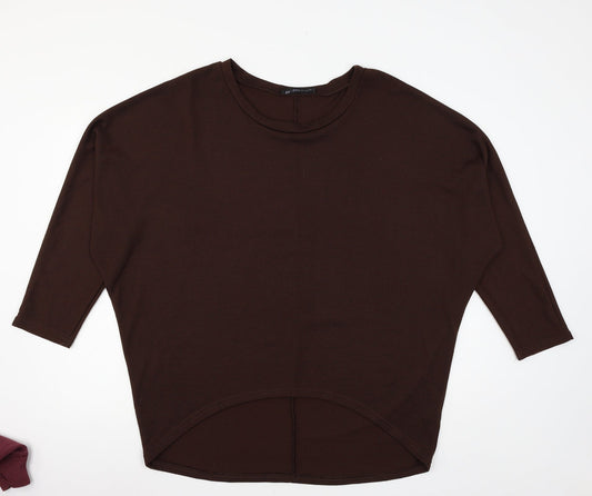 Zanza Womens Brown  Knit Pullover Jumper Size XL