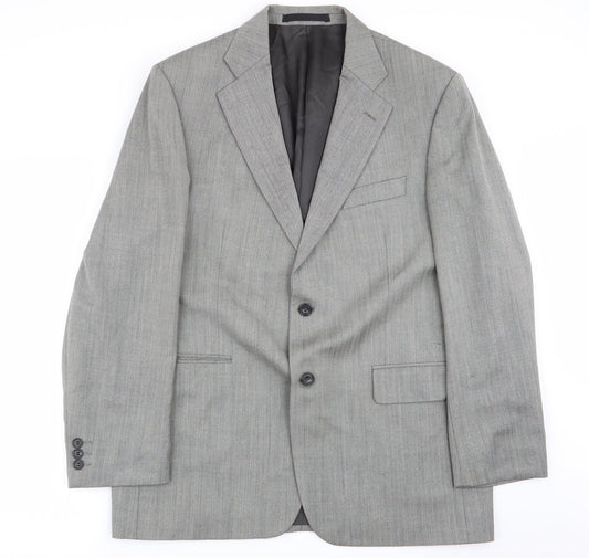 M&S Mens Grey Geometric  Jacket Blazer Size M