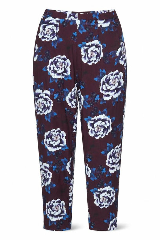 Missguided Womens Purple Floral  Trousers  Size 10 L28 in