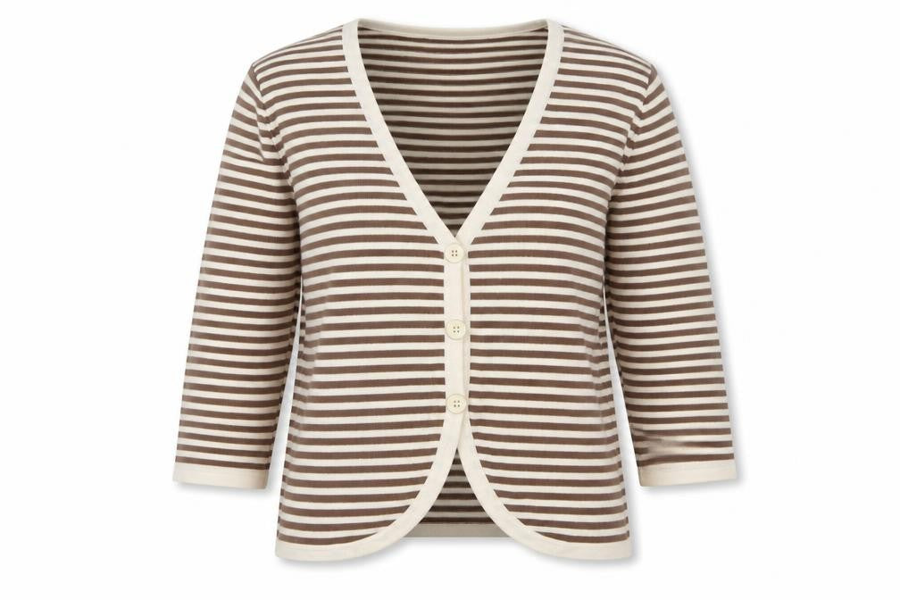 Emreco Womens Brown Striped  Pullover Jumper Size 14