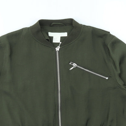 H&M Womens Green   Jacket Coatigan Size 8