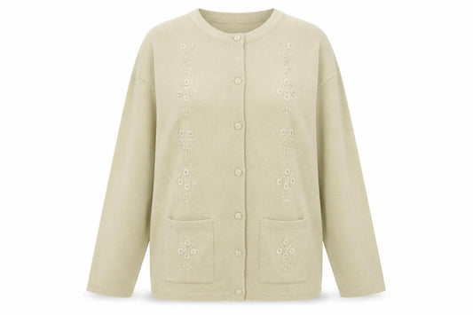 LEXY Womens Beige   Cardigan Jumper Size L