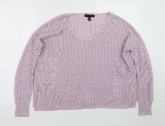 Atmosphere Womens Purple   Pullover Jumper Size S